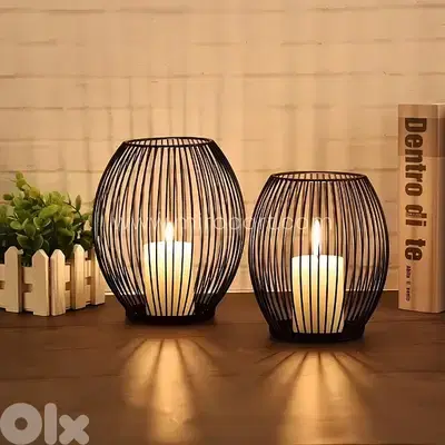 Black Lantern Candle Holders – Geometric Frames for Magical Home Glow