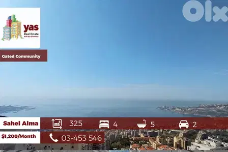 Sahel Alma 325m2 | Gated Community | Rent | Astonishing View | IV/RA