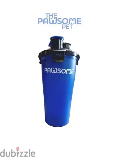 Pawsome's Plastic Water/Food Bottle with Collapsible Bowl