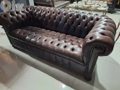 sofa two seaters chesterfield genuine leather original England