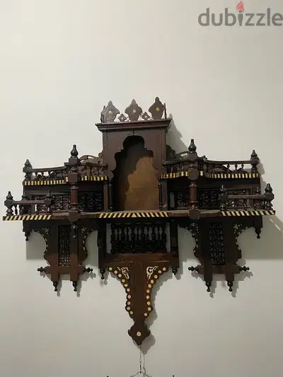 pair of Damascus early century wall shelves