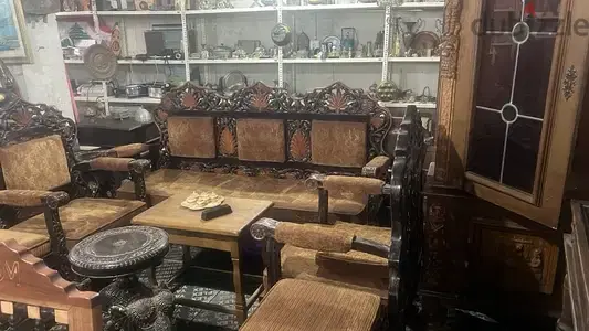 solid wood engraved indian salon