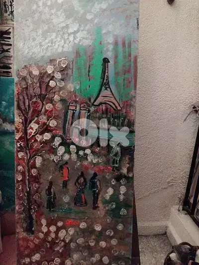 رسم زيتي على القماش يدويه