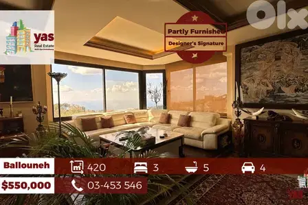Ballouneh 420m2 | Duplex | Designer’s Signature | Prime | Killer View