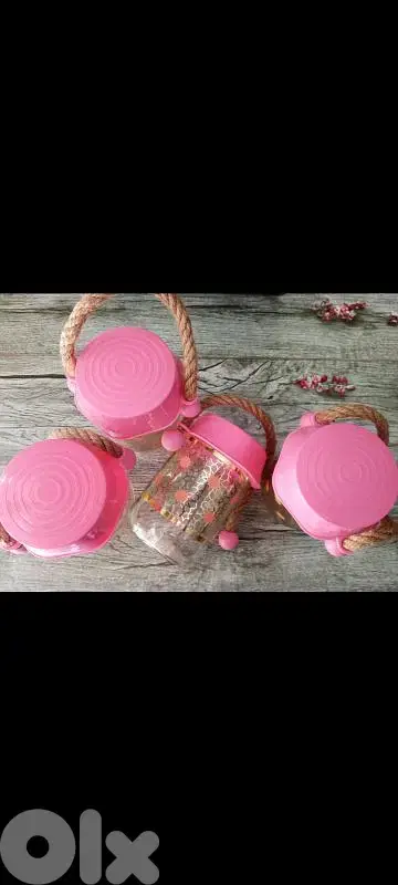 elegant glass jars