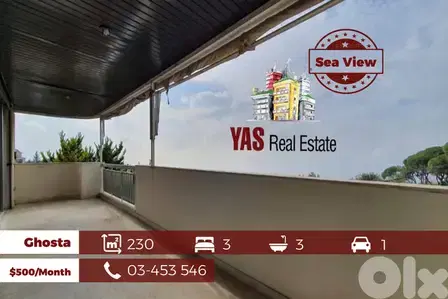 Ghosta 230m2 | Luxury | Furnished | Rarely Used | Rent | Sea View |