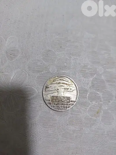 25 piasters Silver coin Lebanese Republic year 1929
