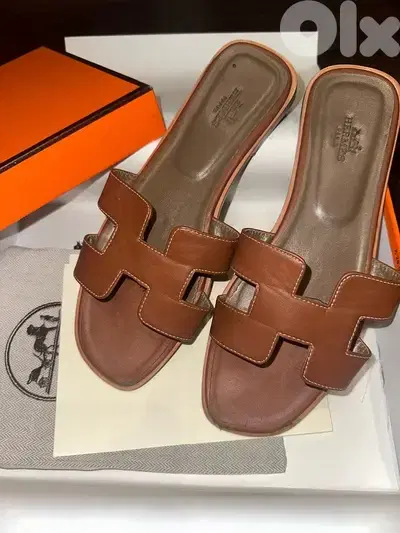 Hermes oran sandals size 38 COPY