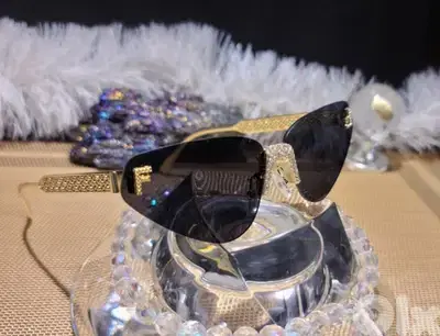 Fendi Rimless Cat Eye with Rhinestones luxury sunglasses