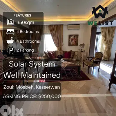 Duplex Apartment for sale in Zouk Mosbeh شقة للبيع في زوق مصبح Duplex Apartment for sale in Zouk Mosbeh شقة للبيع في زوق مصبح