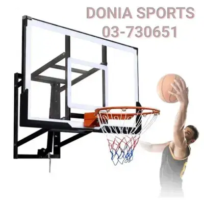 240$ hoop basketball mounted (Tempered glass) size (140x80cm)
