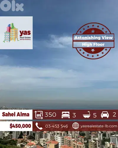 Sahel Alma 350m2 | Renovated Flat | Open View | Prime Location | YV/BA