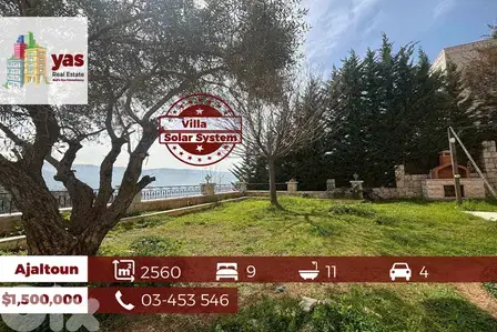 Ajaltoun 2560m2 | Garden/Terraces | Super Prime Location | Open View |
