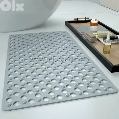 Non-Slip Massage Bath Mat 50x50cm – Textured PVC with 160 Suction Cups