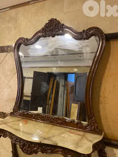 قنصول حفر خشب زان وج رخام مع مرايا