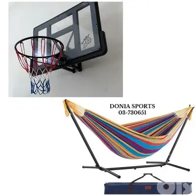 only 130$ for 2 items (hoop basketball board + hammock stand)