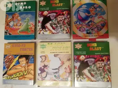 Vintage 1990s Handled GAMATE console cartridges lot of 6 for 70$