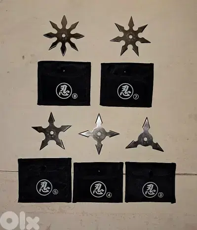 Collection of Ninja Shurikens Originals , Metal