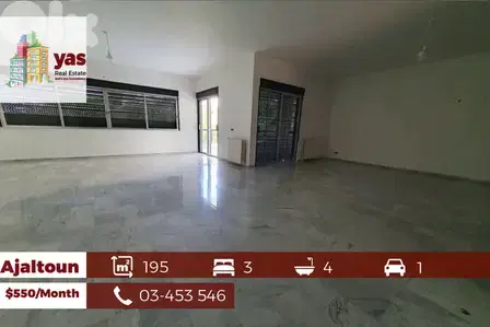 Ajaltoun 195m2 | Rent | Mountain View | Well Lighted | Caln Area | KH
