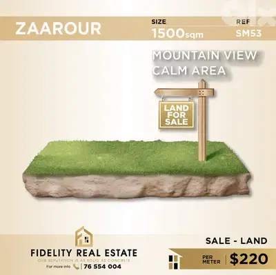 Land for sale in Zaarour SM53 أرض للبيع في الزعرور