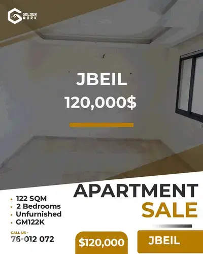 GMB122K - Apartment for sale in Jbeil - شقة للبيع في جبيل
