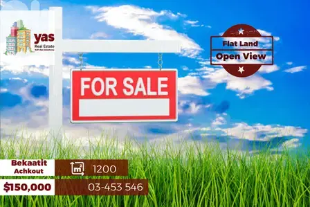 Bekaatit Achkout 1200m2 | Land | Flat Land | Astonishing View | TS