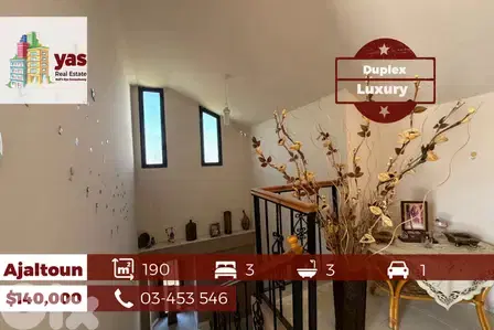 Ajaltoun 190m2 | Duplex | Quiet Street | Prime Location | EL