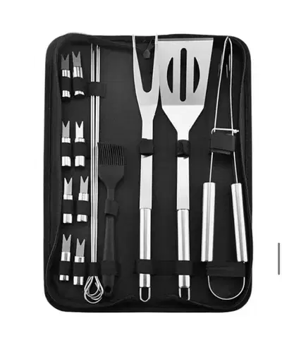 High quality Stainless Steel BBQ Tool Set with Portable cover