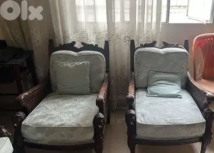 Solid wood carved lion antique sofas  طقم كنبايات حفر خشب اسد