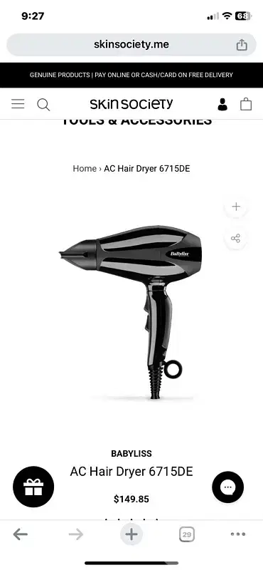 hairdryer important