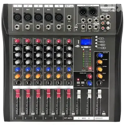 mixer 6ch with usb bleutooth aux echo