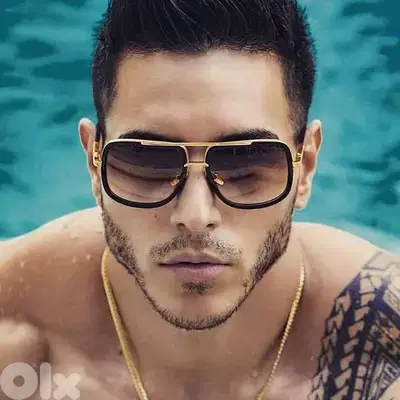 Gold Aviator luxury sunglasses