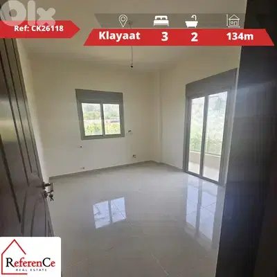 Brand new apartment in Klayaat شقة مشروع جديد في القليعات