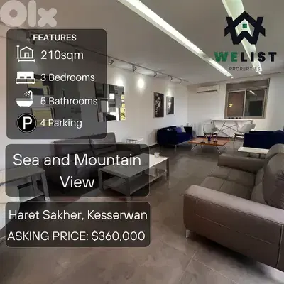 210sqm Apartment for sale in Haret Sakher - Jounieh   MA25JSHS210360