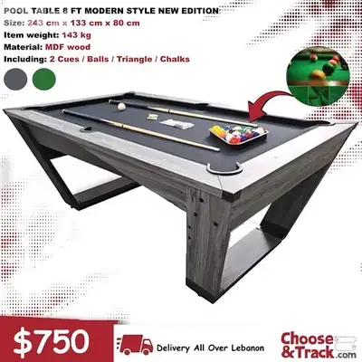 Pool table 8 ft modern new edition 2025