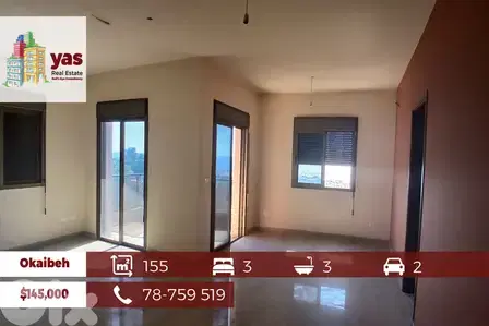 Okaibeh 155m2 | Brand New | Calm area | Pool | Sea View | Catch | ABA