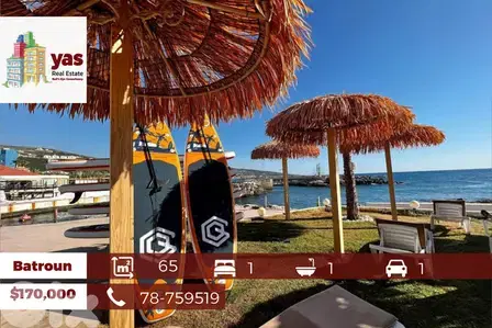 Batroun 65m2| Chalet | Beach & Pool View | Super Prime Location | PA |