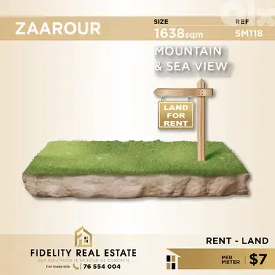 Land for rent in Zaarour SM118 أرض للإيجار في الزعرور