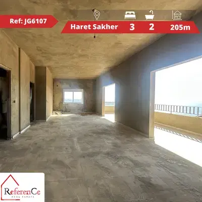 Apartment with sea view in Haret Sakher شقة في حارة صخر للبيع