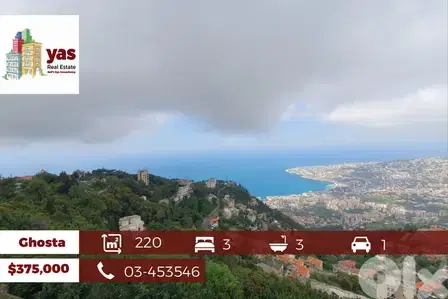 Ghosta 220m2 | Furnished Flat | Unbeatable Sea View | Calm Area | KH|