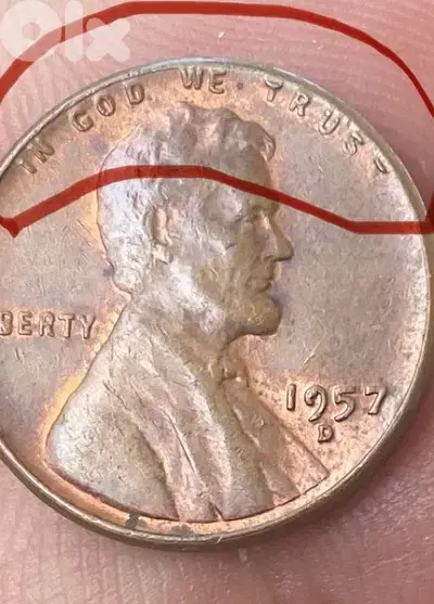 عملة قديمة سنت لينكولن ثلاثة أخطاء صك double strike