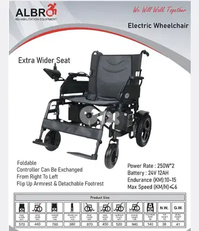 Electric wheelchair - Extra wider seat 57