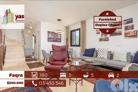 Faqra 180m2 | Furnished Chalet | Duplex | Panoramic View | Claasy | DA