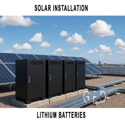 Turnkey Solar Installation Featuring IP65 Lithium Battery Cabinets