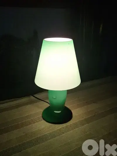 pair of italian opaline lamps