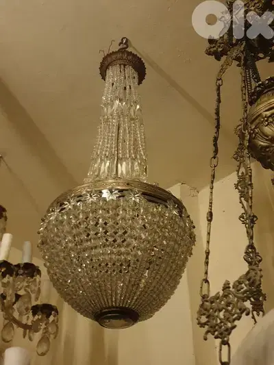 french pear shaped crystal chandelier