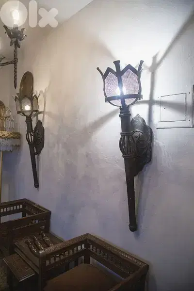 2 large size wall lights
