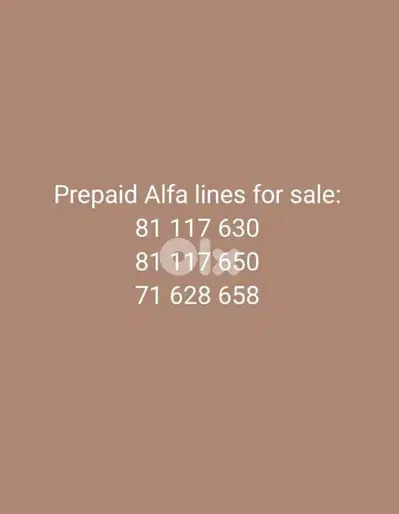 prepaid alfa lines for sale