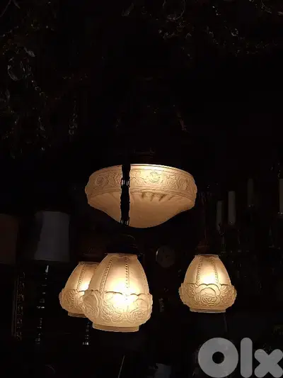 art nouveau french bronze chandelier