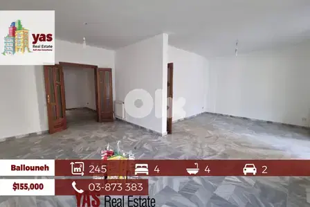 Ballouneh 245m2 | Excellent Condition | Super Luxurious |